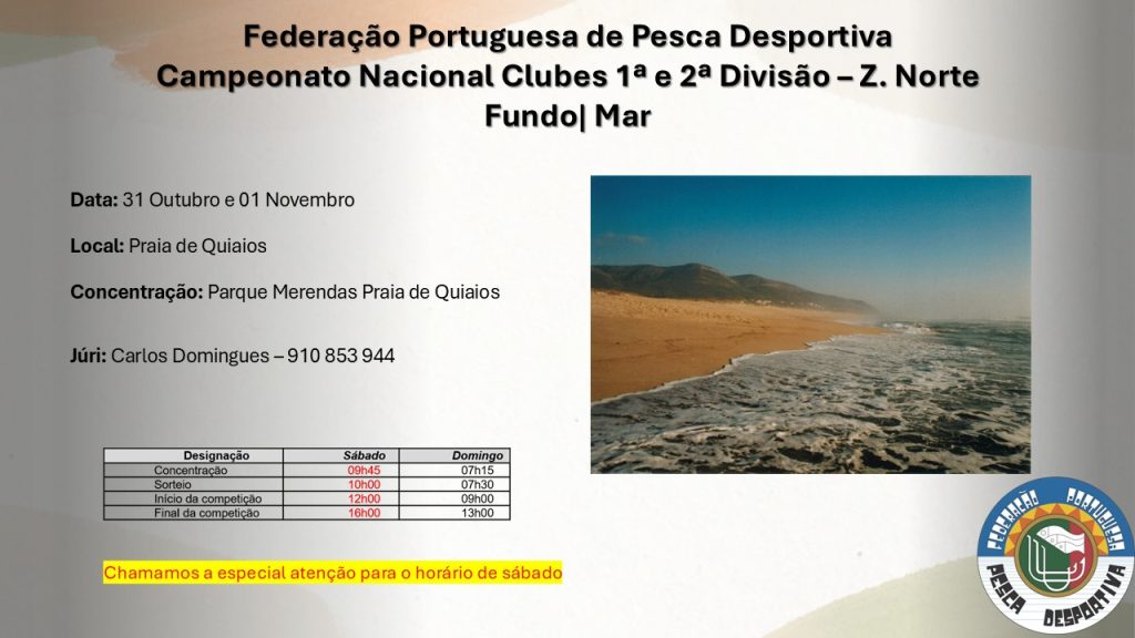 Camp. Nac. Clubes 1ª e 2ª Divisão Z. Norte - Mar|Fundo
