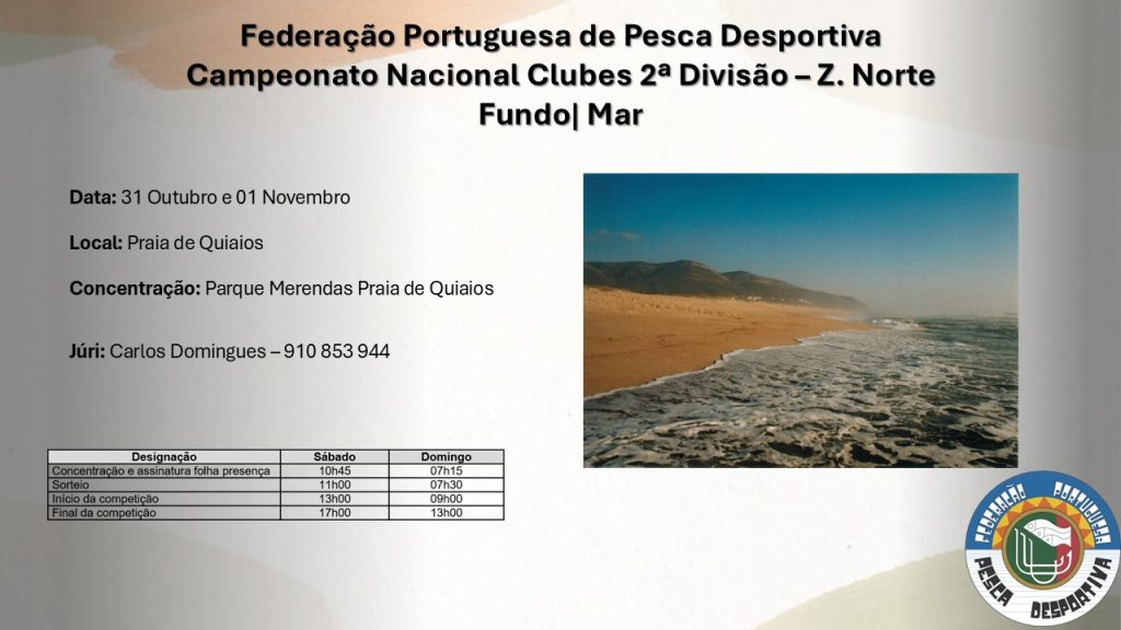 Camp. Nac. Clubes 1ª e 2ª Divisão Z. Norte - Mar|Fundo
